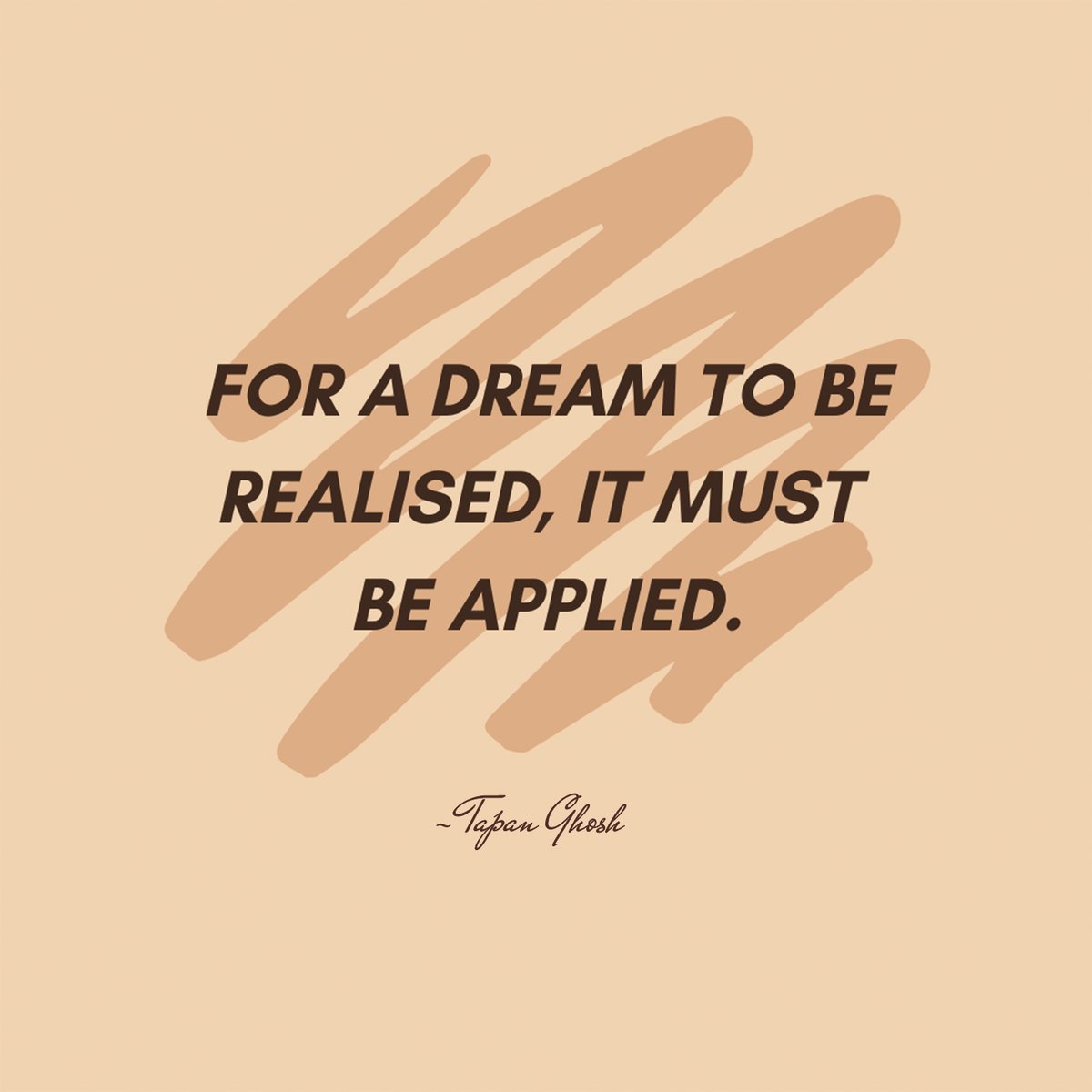 TapanGhoshHK's tweet photo. For a dream to be realised, it must be applied.

#tapanghosh #livingontheedge #lifequotes #authorscommunity #filmmaker #flirtwithlife #faithinfate #bestquotes #lifequotes #LifeLessons #LiveYourDream #liveyourlife #dream https://t.co/6XYX1GyrYX