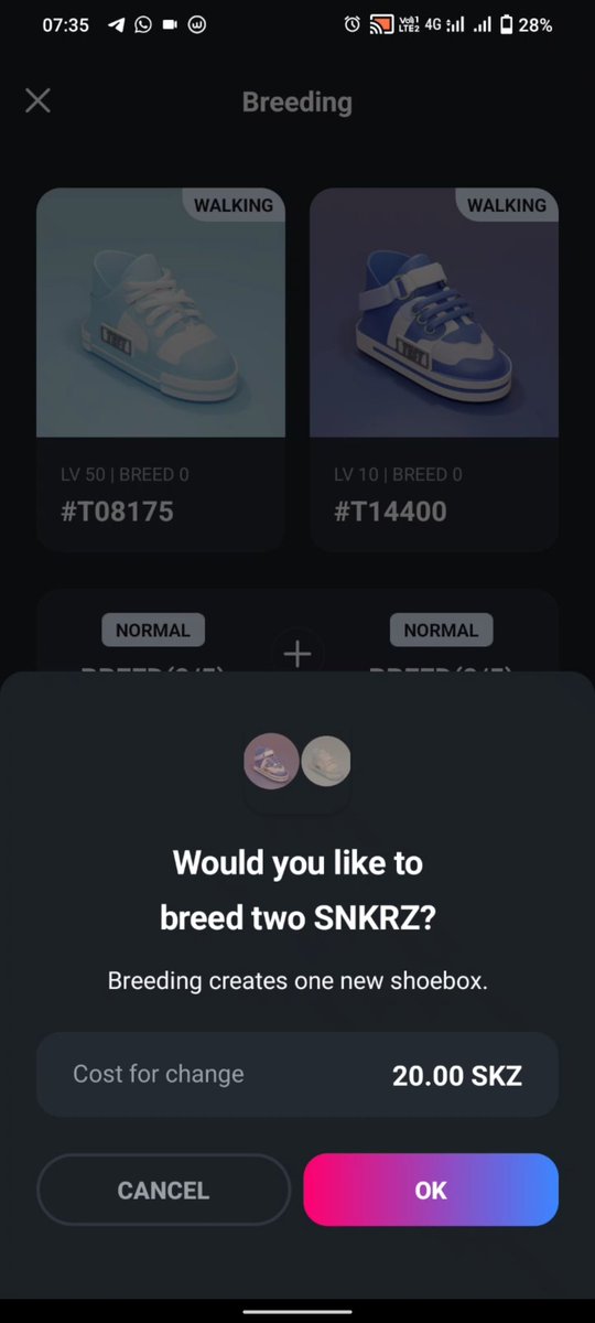 Grfsrma's tweet photo. My first @theSNKRZ breeding
Got a common.

#SNKRZCREW #SNKRZ #MoveToEarn #Move2Earn https://t.co/wapeUvKtbW