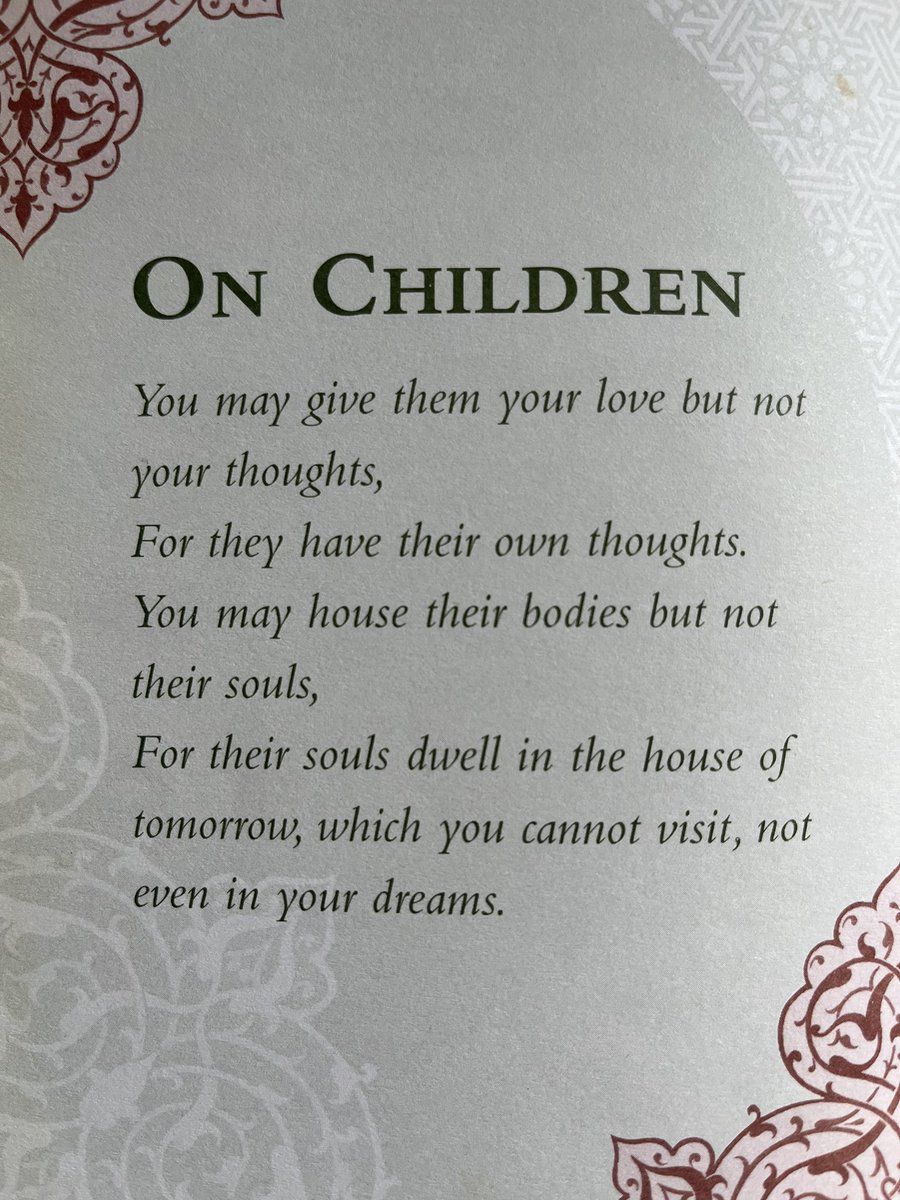 NairSudeepa's tweet photo. I was the headgirl at my school but my daughter refuses to have anything to do with the students' council. If I don't accept this dichotomy now, I will not be prepared for bigger differences to come. 😅 Kahlil Gibran comes to the rescue.
#parenting https://t.co/ezl3VwcK0t