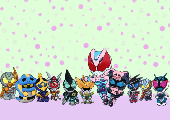 リバイス大好きキャンペーンに応募できなかった絵アギレラとオーバーデモンズ足した#仮面ライダーリバイス 