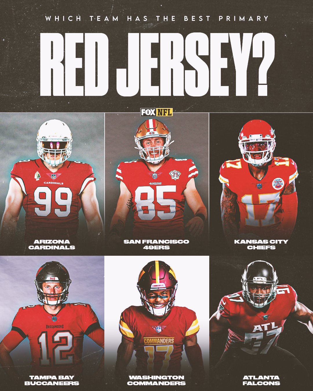 nfl teams with red jerseys