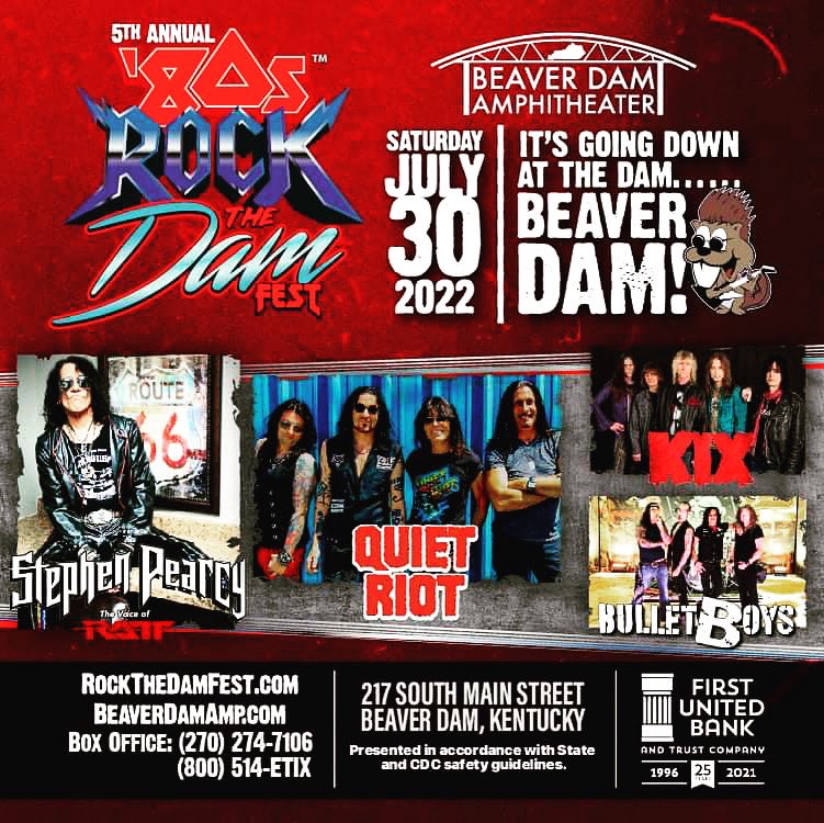 See you this weekend in Kentucky!!@rockthedam <a href="/StephenEPearcy/">STEPHEN E PEARCY</a> <a href="/rudysarzo/">Rudy Sarzo</a> <a href="/jizzypearl13/">jizzypearl (JIZZO)</a> <a href="/JohnnyKelly1313/">Johnny Kelly</a> <a href="/KIXtheband/">KIX</a> <a href="/QUIETRIOT/">QUIET RIOT</a> <a href="/BeaverDam/">Beaver Dam</a>