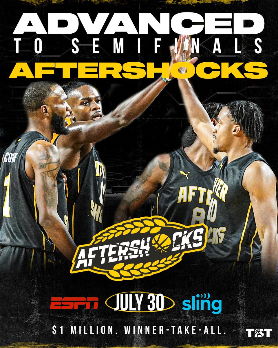 ONLY 2 WINS AWAY FROM THE 
$1 Million <a href="/AfterShocksTBT/">AfterShocks - Wichita State’s TBT Team</a> 🔥🔥