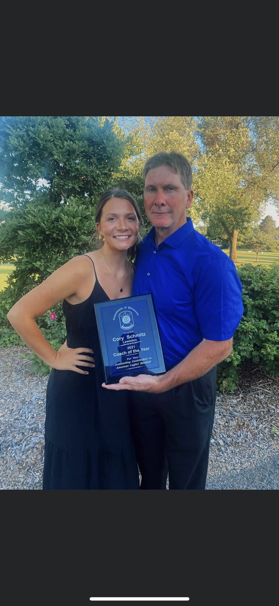 Huge congratulations to OUR head coach Cory Schmitz on winning the American Legion Coach of the Year award! His efforts and love of the game are unlike anyone else. We love you coach!