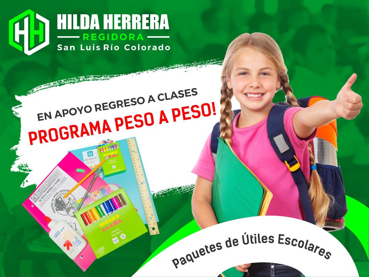 “PAQUETES DE ÚTILES ESCOLARES PESO A PESO”Ñ
Iniciamos este sábado 30 de Julio!!!
A partir de las 10am.

En oficinas de Hilda Herrera Miranda Enlace y Gestión trabajadores del campo agrícola  local 48-B 
poblado Luis B Sánchez Sonora.

Siempre En solidaridad con nuestra gente!!