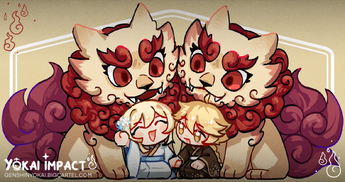 my stickers for <a href="/giyokaizine/">Yokai Impact | ARCHIVED</a>  !!!

only a few days left for preorders! >< 
💝genshinyokai.bigcartel.com