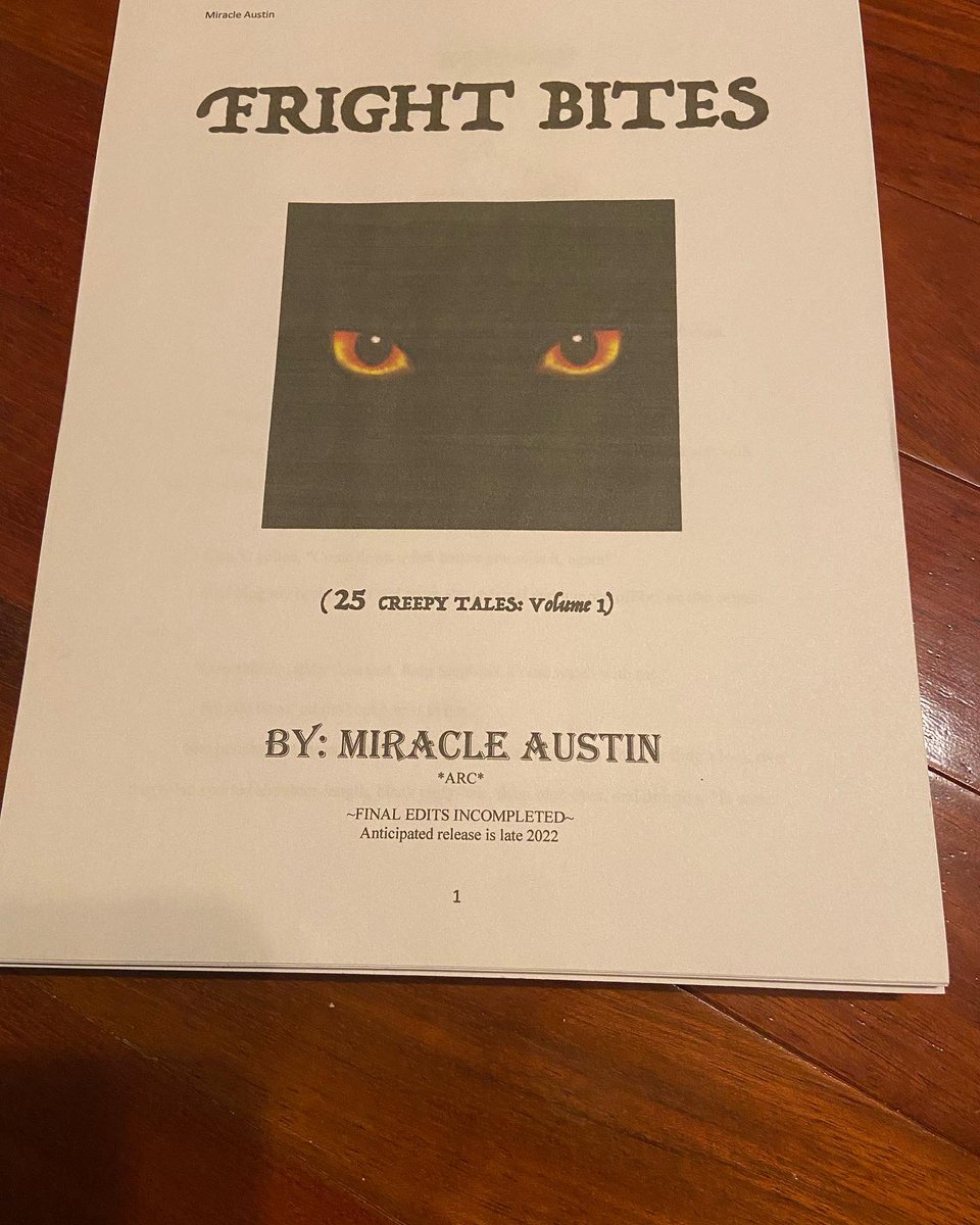 MiracleAustin7's tweet photo. ๐ฎ๐ฑ๐ฎ๐๐๐๐๐๐ฝ๐๐ค๐งก๐ฏ๐๐ฎ๐ฝ๐๐ง๐ฝโโ๏ธโค๏ธโ๐ฅโฐ๏ธ๐โ๏ธ๐ฅ๐ง๐ผโโ๏ธ๐ช๐ฉฐ๐ฅโค๏ธโ๐ฉน๐ชUpcoming collectionโฆ #FrightBites #YA #CreepyTales #LateFall #Readers #Librarians #ShortStories #Flashfiction #MicrofictionThe Full post on FB and IG, if interested.๐
To be continuedโฆ๐๐๐ปโ๐ฝ๐ฏ https://t.co/waUCBdD4Zp