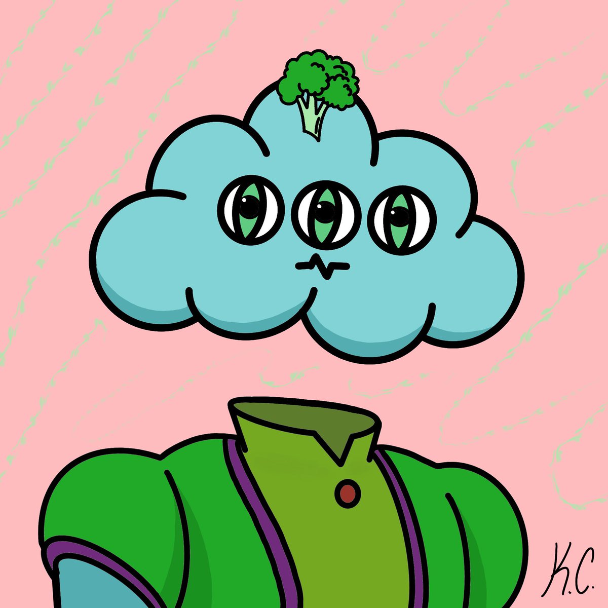 I forgot the name of the cloud nft but here’s my rendition 🥦✨
#NFTs #NFTCommunity #ETH #artist