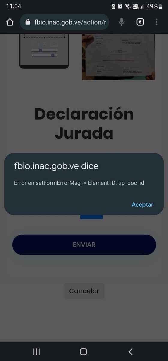 mariepaezk's tweet photo. La página me da este error , por favor necesito respuesta https://t.co/eLe4QXJ3RF