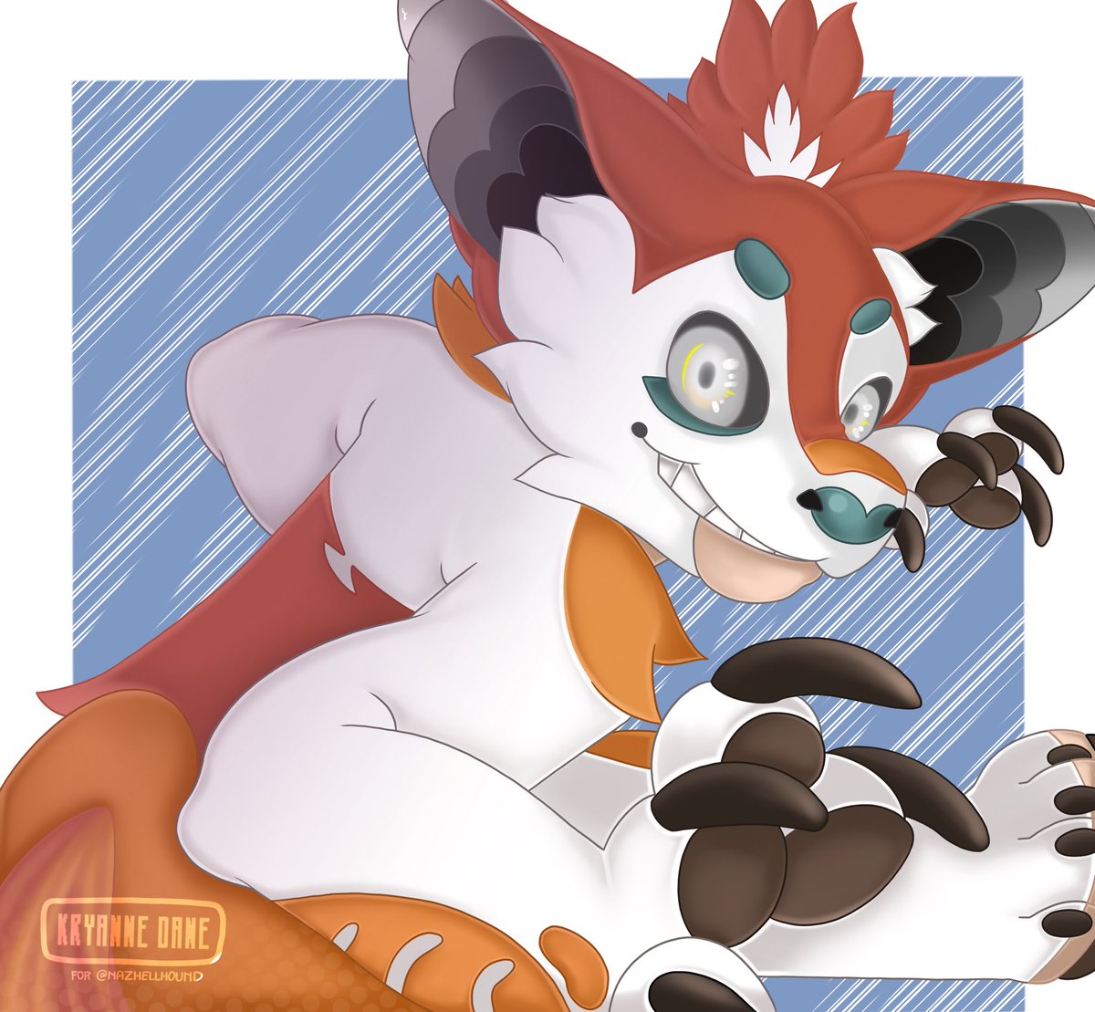 kryannedaneart's tweet photo. [late post] 
Furry oc commission for @NazHellhound !! Absolutely so cute!

❌ Do not repost/copy artwork
🏷 artist commission #opencommission #commissionopen vtuber avatar dnd oc ffxiv looking artist icon commission open slot draw anyone commissioned art furry fursona https://t.co/vnLsk9tFqg