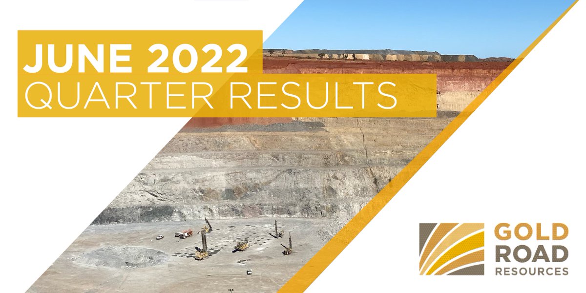 Record June 2022 Quarter! #Gruyere produced a record 85,6761oz at an AISC of A$1,250/oz, record free #cash flow of $43.6 million and cash &amp; equivalents increased to $161.3 million $GOR - full report here ▶ goldroad.com.au/wp-content/upl…
Today's webcast🔊ccmediaframe.com/?id=MWD8fUtw