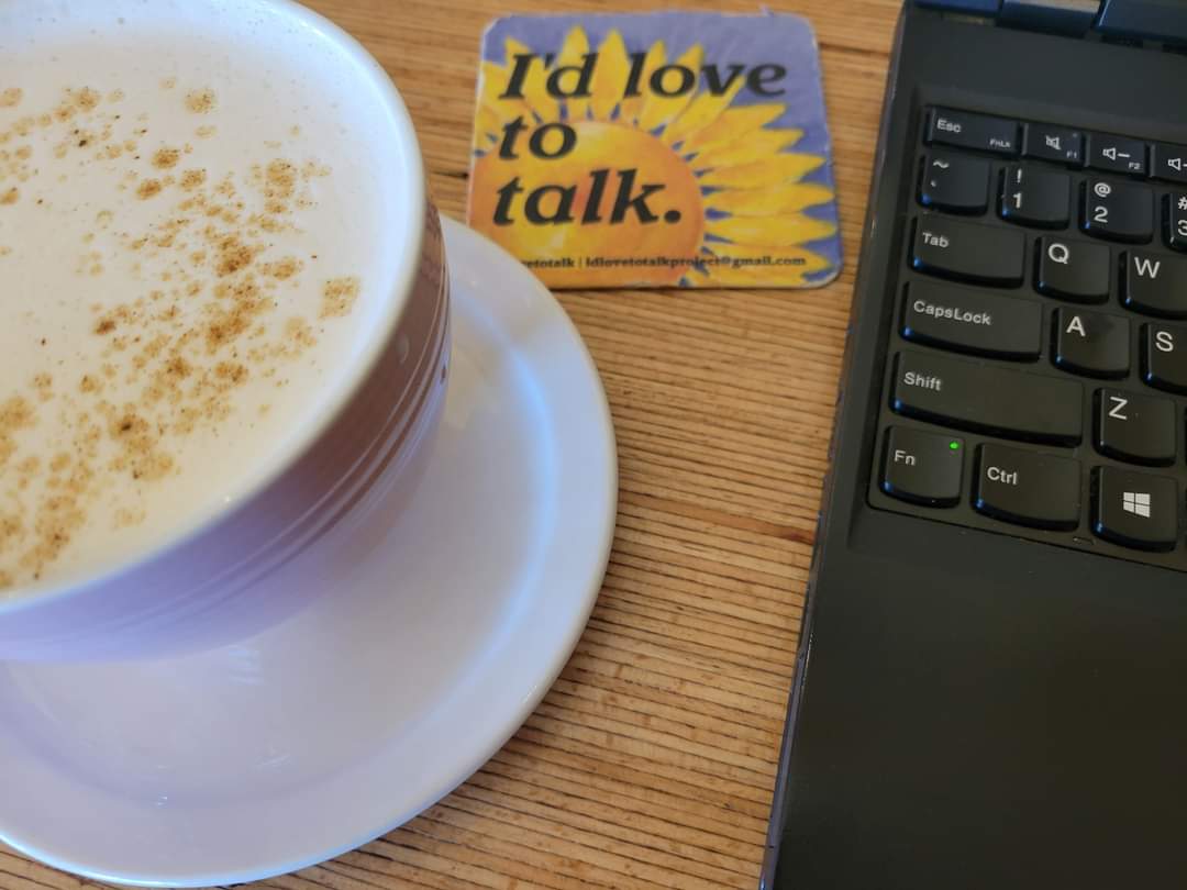 When you've got work to do but would love to have someone to chat with a little while... 

Get your free I'd Love to Talk card at Serious Coffee in Parksville (in back, near the bathrooms). Set it where people nearby can see it so they know that they are welcome. 

#idlovetotalk