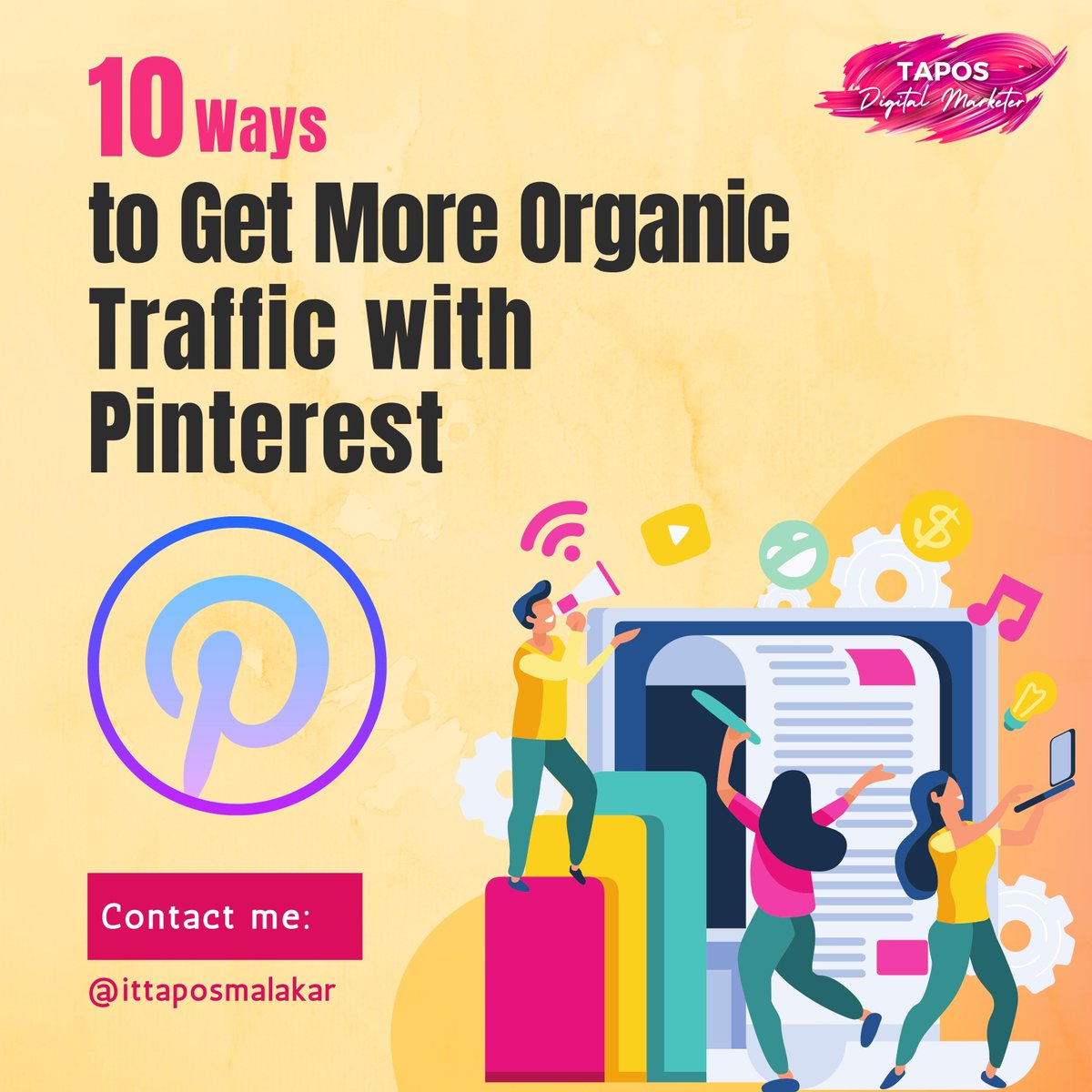 taposmalakarr's tweet photo. Want to increase traffic from Pinterest back to your site? Here are 10 ways to drive more organic traffic to your site with Pinterest.
You can order on my Fiverr if you want: https://t.co/o4CQG0Oers

#pintarest #pintarestmarketing #GERFRA #CiroNaGloboNews #Gabriella #Infobae https://t.co/DhszF8PYOK