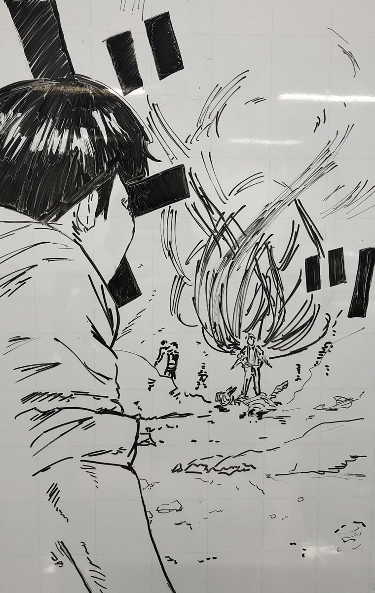 ホワイトボードで落書き 