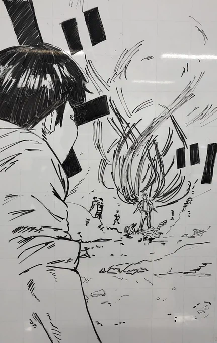 ホワイトボードで落書き 