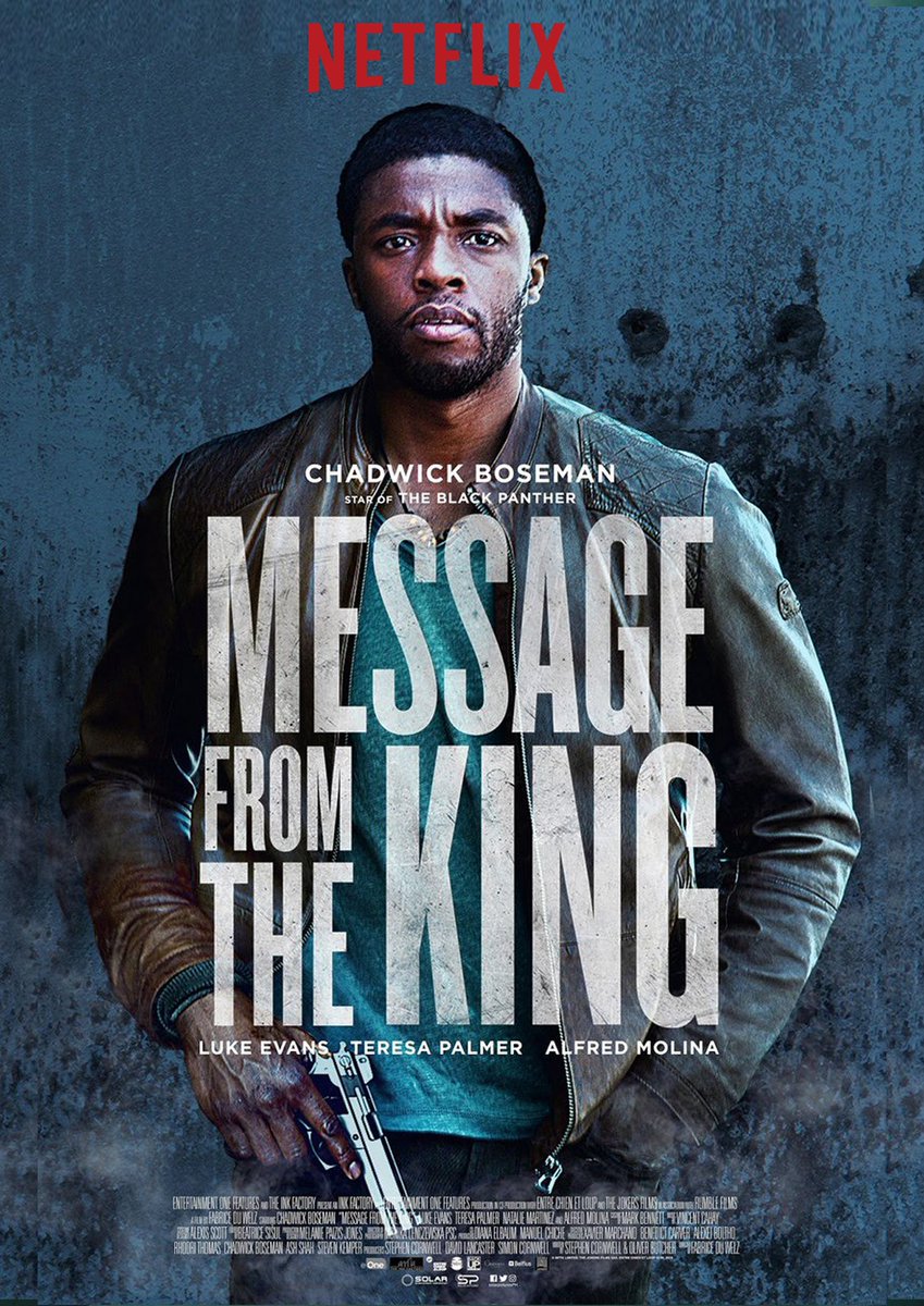 One Chadwick Boseman film that I think flew under the radar, is the revenge thriller Message From The King. He did this right before Civil War. While not as good his other films. It's still a decent flick. And as per usual, he gives a strong performance. Def worth checking out. https://t.co/d00k6Lx0SZ