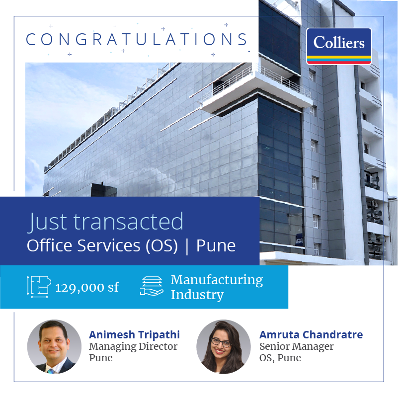 colliers_ind's tweet photo. #JustTransacted | Congratulations to our #officeservices team of Pune for successfully closing a transaction of 129,000 sf for our client, a leading player in manufacturing industry.
For your real estate needs in Pune, ➡️ https://t.co/2yUSxTkBab
#ColliersIndia #OfficeLeasing https://t.co/uKic4g1whK