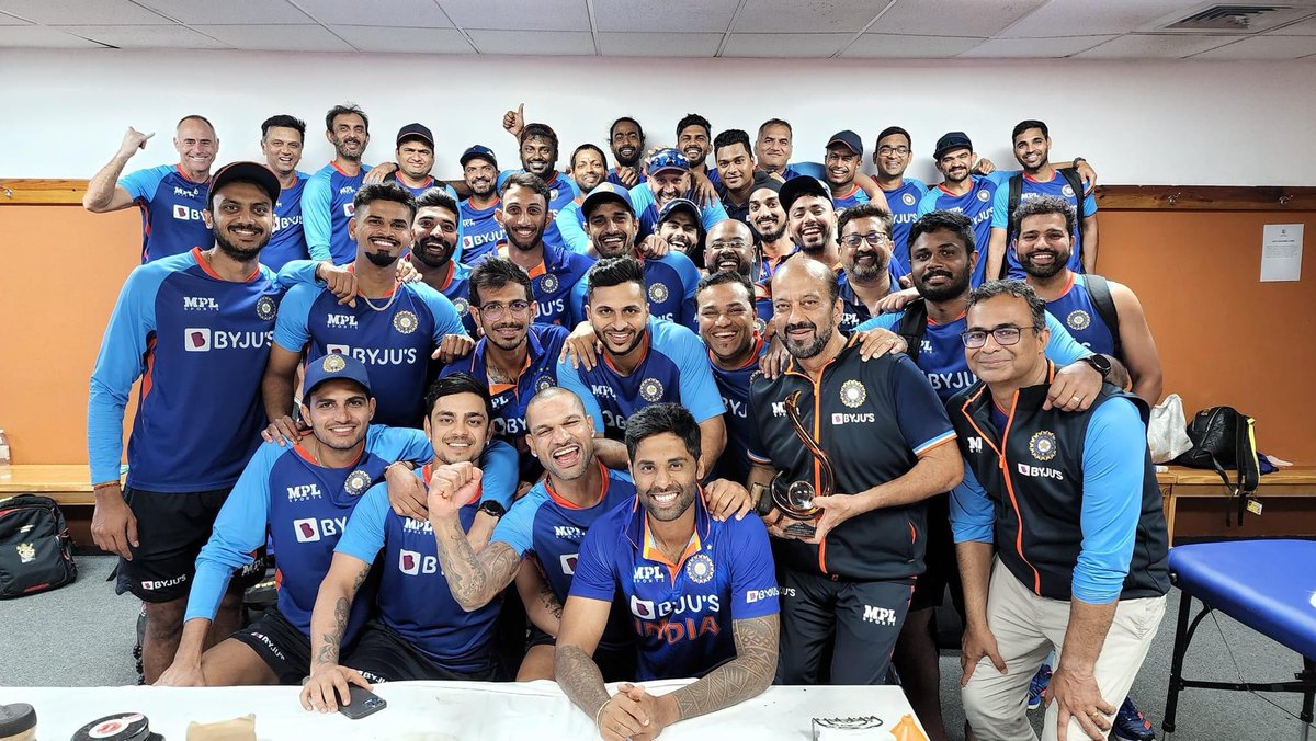 gupta_adirath's tweet image. This picture shows how much each member is happy in our current Indian cricket team. The best in the game. 
@IndianCricNews 
Only because of @BCCI @SGanguly99 @JayShah 
#BleedBlue