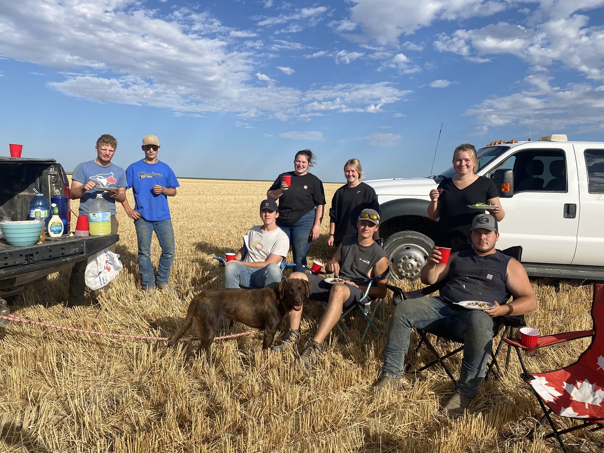 How lucky are <a href="/lpetersenfarms/">Lee Petersen🧢</a> &amp; I that we get to spend the summer with these outstanding young people ? We appreciate their hard work and dedication to harvesting the crops that feed the world 🌾 #theykeepusyoung 
#harvestcrew22 #summer22 #harvest22 #farmfamily #farmlife