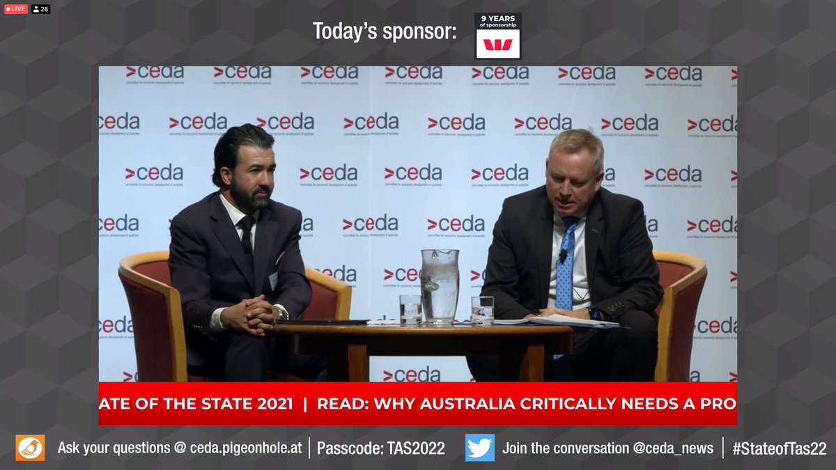 ceda_news's tweet photo. "Tasmania can have a national (AFL) team and compete on a national state... and the business case stacks up... We deserve a team and that argument's been run and won." - @jeremyrockliff #StateofTas https://t.co/Sz3LA3VKGz