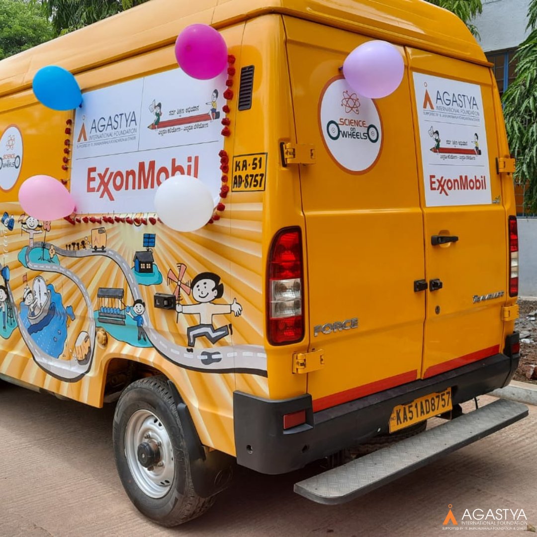 AgastyaOrg's tweet photo. We are delighted to announce the expansion of our Mobile Science Lab program. One MSL van has been funded by @exxonmobil_ind.
#agastyainternationalfoundation #science #education #learning #Physics #Biology #Chemistry #exxonmobil #mobilesciencelab #donation #children #fun https://t.co/eTeDJz79db