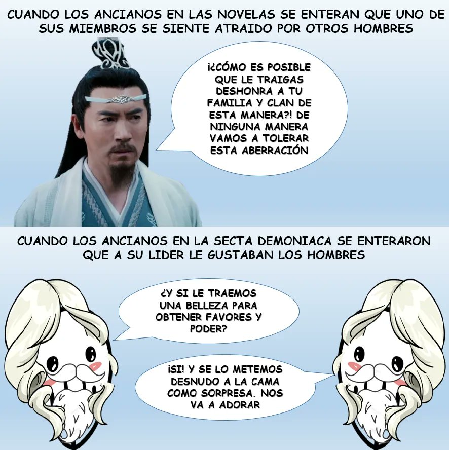 94Michell94's tweet photo. Tal vez les salió mal el plan al final; pero tenían "buenas intenciones"... Para ellos... Interesados SÍ, homofobicos NUNCA 😂😂😂
Puse al tío Qi Ren porque fue el primero que se me ocurrió para el ejemplo 😅
#MoDaoZuShi #MDZS #TheWrongWayToADemonSectLeader https://t.co/I6Pnlfb831