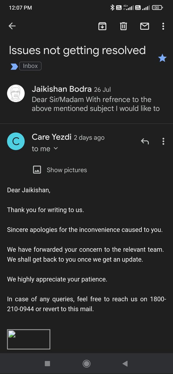 bjaikis's tweet photo. @yezdiforever any update regarding this? https://t.co/MQndS4ccnN
