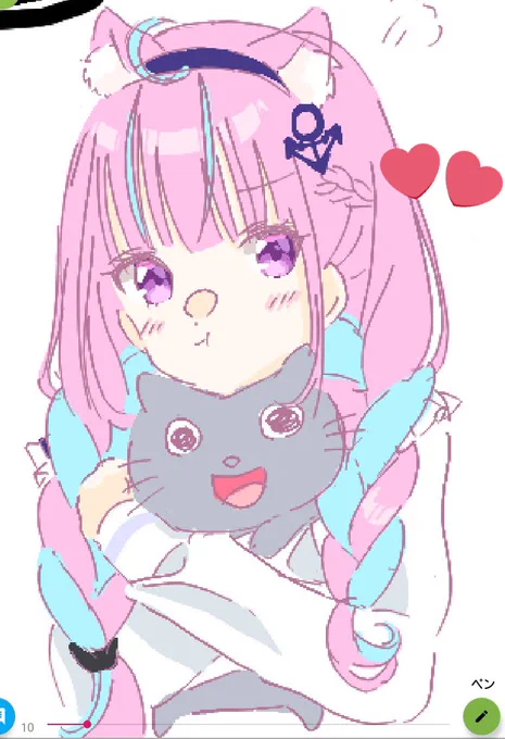 前に描いた絵チャあくたんも置いとくっ(今描けないので) 