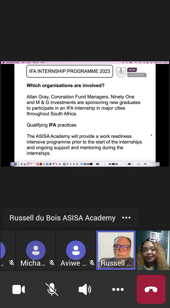 Thank you so much to Russell du Bois and ASISA Academy for hosting an amazing information evening. If you have any queries, please email us at uwc@absip.co.za. Applications close 31 July 2022.

Application link: asisa.org.za/academy/progra…