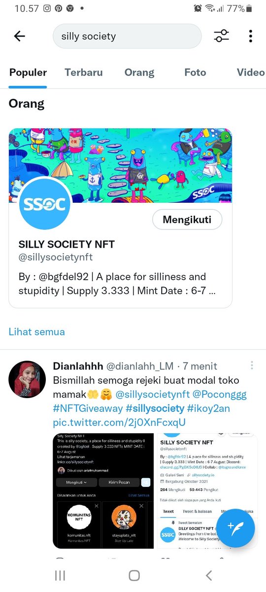 gilangJs's tweet photo. Bismillah @Poconggg @sillysocietynft https://t.co/wfsOfDZwdN