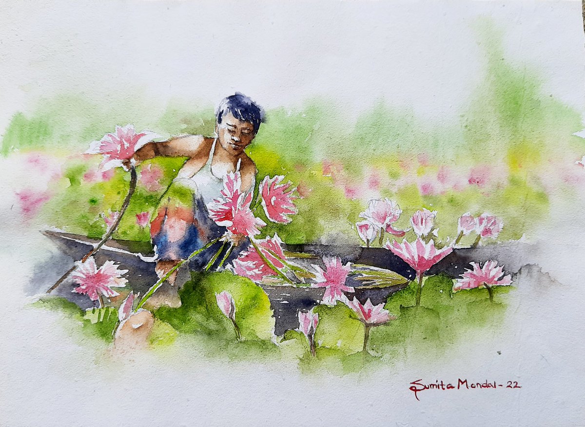 SumitasArtBook's tweet photo. Watercolour On Paper 
size 11x15 inch 
#painting #watercolor #watercoloartist #watercolorpainting #kolkatawatercolorartist #Indianwatercolorartist https://t.co/i3pnsrOzzh
