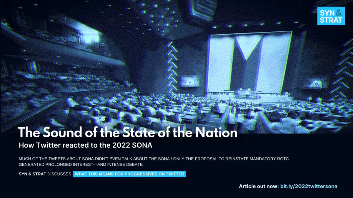 Were you on Twitter last Monday while listening to the #SONA2022? Here’s the thing: most of the tweets about the SONA didn't even talk about the SONA.

🧵 Read this thread to find out more about what we found from our analysis of real-time discussions on Twitter during the SONA: