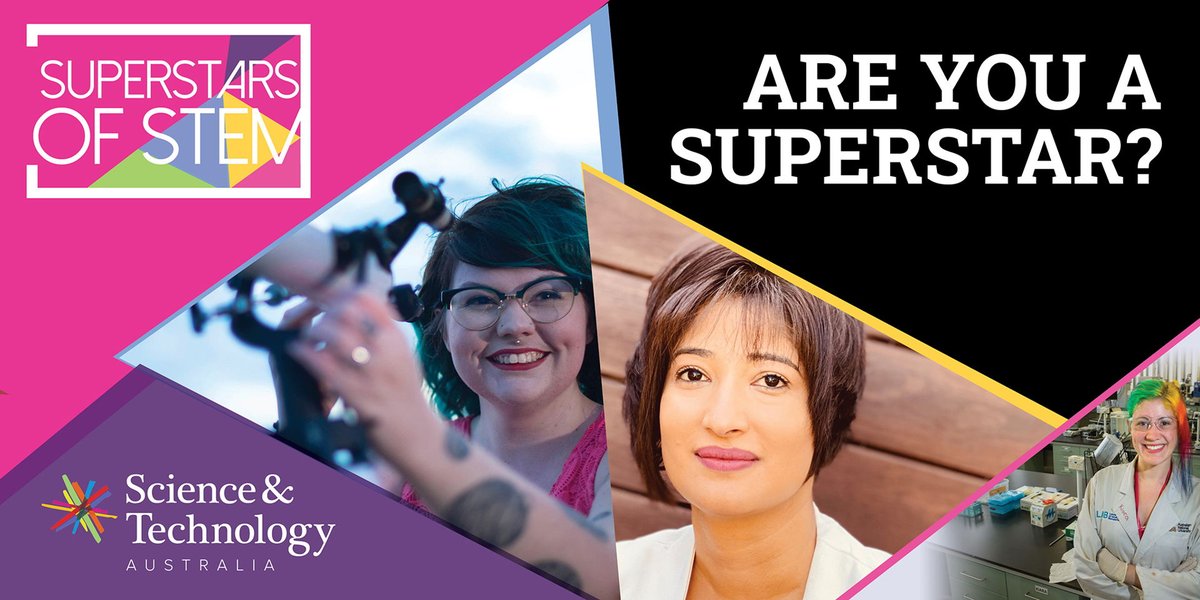 There's more #SuperstarsofSTEM than the James Webb Telescope could ever find, but <a href="/ScienceAU/">Science & Technology Australia</a> is on the lookout for Australia’s top 60. if you've ever considered it, now's the time to apply! 🌟 
Applications close 14 August  
scienceandtechnologyaustralia.org.au/what-we-do/sup…