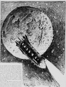 軽くググってみました
空想の宇宙船イメージだと1889年の新聞に掲載された「エジソンの火星征服」の挿絵がおそらく最古のものになるんじゃないでしょうか
ただ個人的にはイメージを広めたのはBuck Rogers説を推したい

https://t.co/AuNZEistaQ https://t.co/wJaWIOQwft 