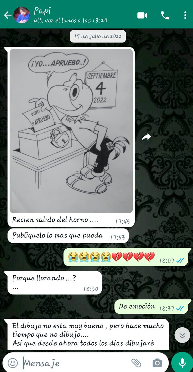 goorii's tweet photo. Mi papá tiene 80 años, trabajó muchos años en la editorial Pincel dibujando a Condorito, hacé unos días me envió un dibujo, hoy nos encontramos con esto. Da pena y rabia. De algo nos podemos jactar, El Rech4zo no tiene talento ni creatividad. https://t.co/VBwTN0BQb1