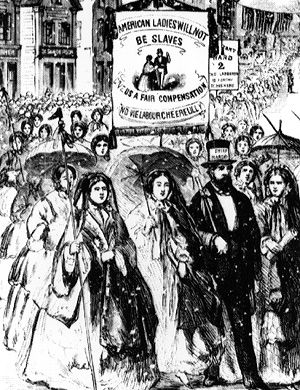 #OtD 28 Jul 1869 the first national women's labour union in US history, the Daughters of St Crispin, was founded by shoemakers in Lynn, MA. It spread across 8 states, demanded equal pay with men and organised strikes. It later joined the Knights of Labor.