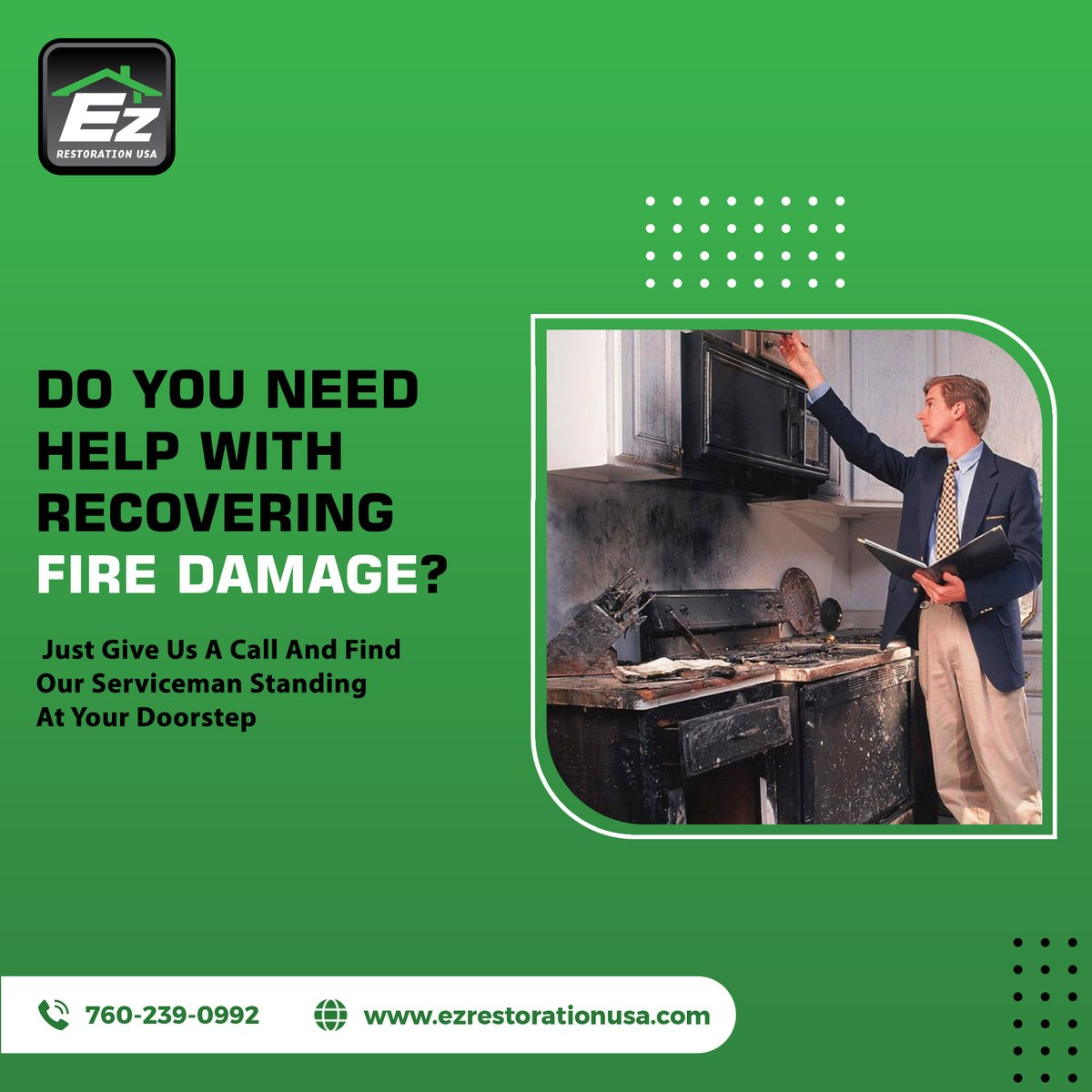 Allow us to drive you away from an emergency situation. Take support from our experts for restoring your property from a nasty fire or its severe damages. We’ll send a team immediately after receiving your request. 

#property #team #emergency #restoration #restorationservices https://t.co/W0vrZFYRfu