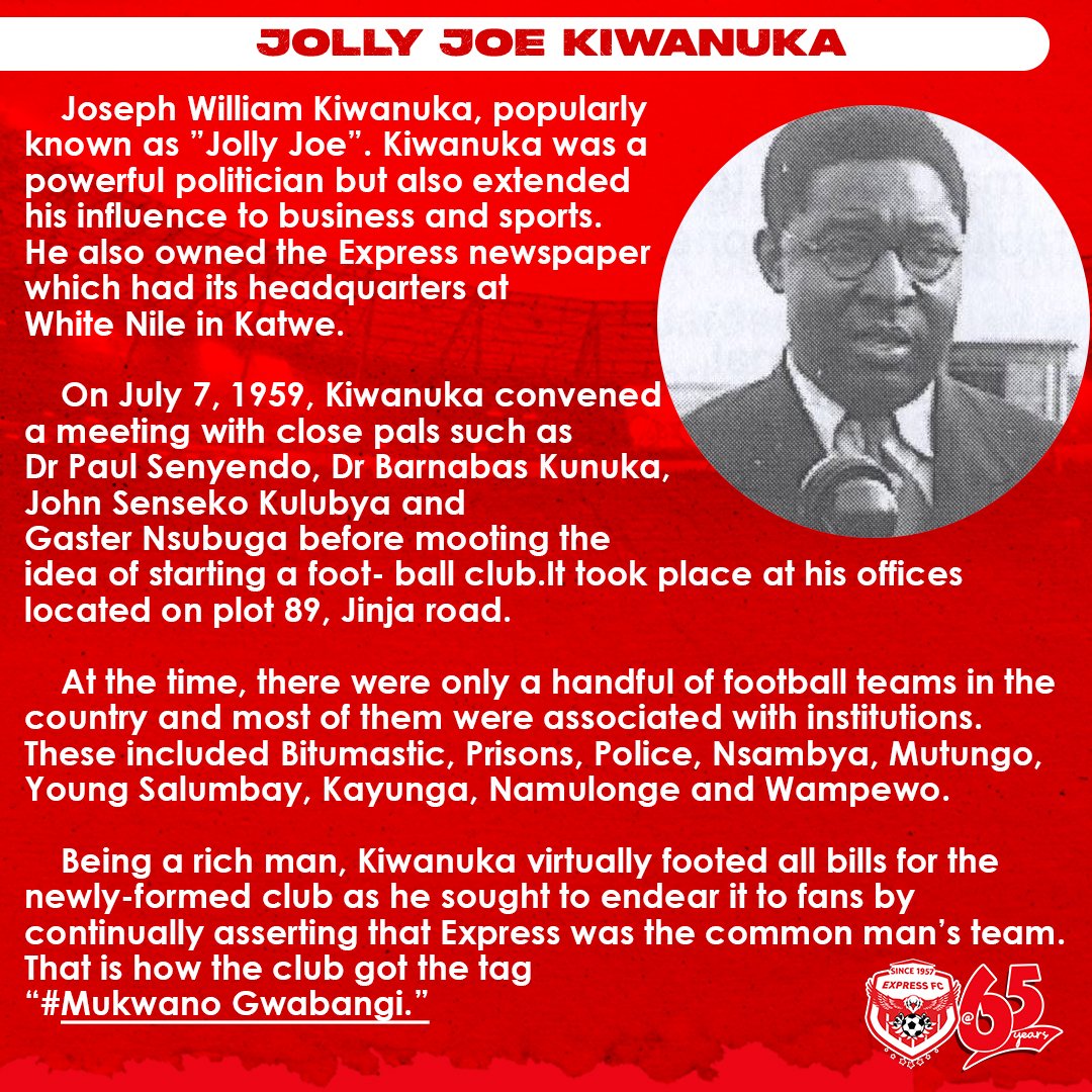 [Thread]
The Genesis with "Jolly Joe Kiwanuka". The Origin of #MukwanoGwabangi.

#MukwanoGwabangi🔴🦅
#FCat65
#ThrowbackSpecial