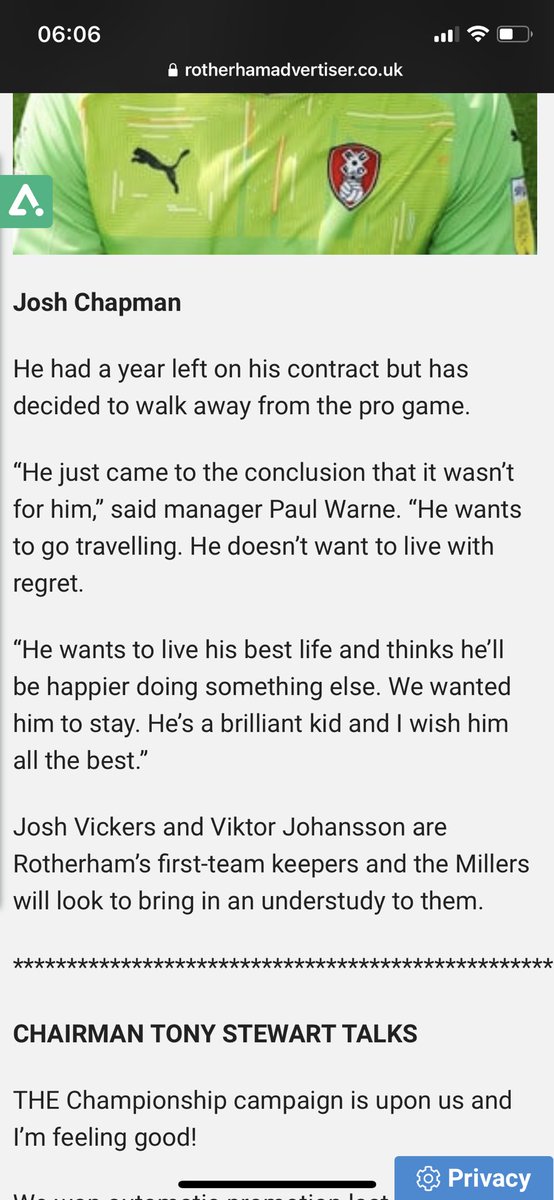 #rufc Josh Chapman everyone.