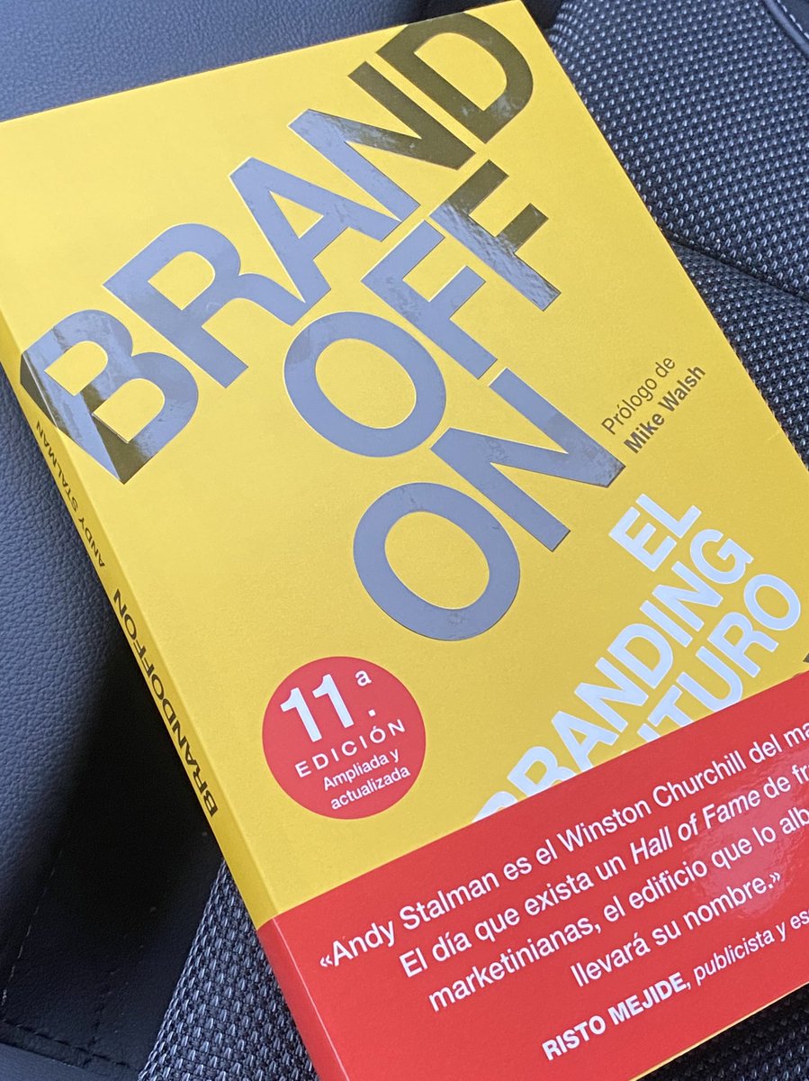Un “copi” muy especial que espero que sea la lectura de verano y luego a la biblio corporativa de uno de los CEO más dinámicos con los que trabajo 
Brand OFF/ON de <a href="/AndyStalman/">Andy Stalman</a>