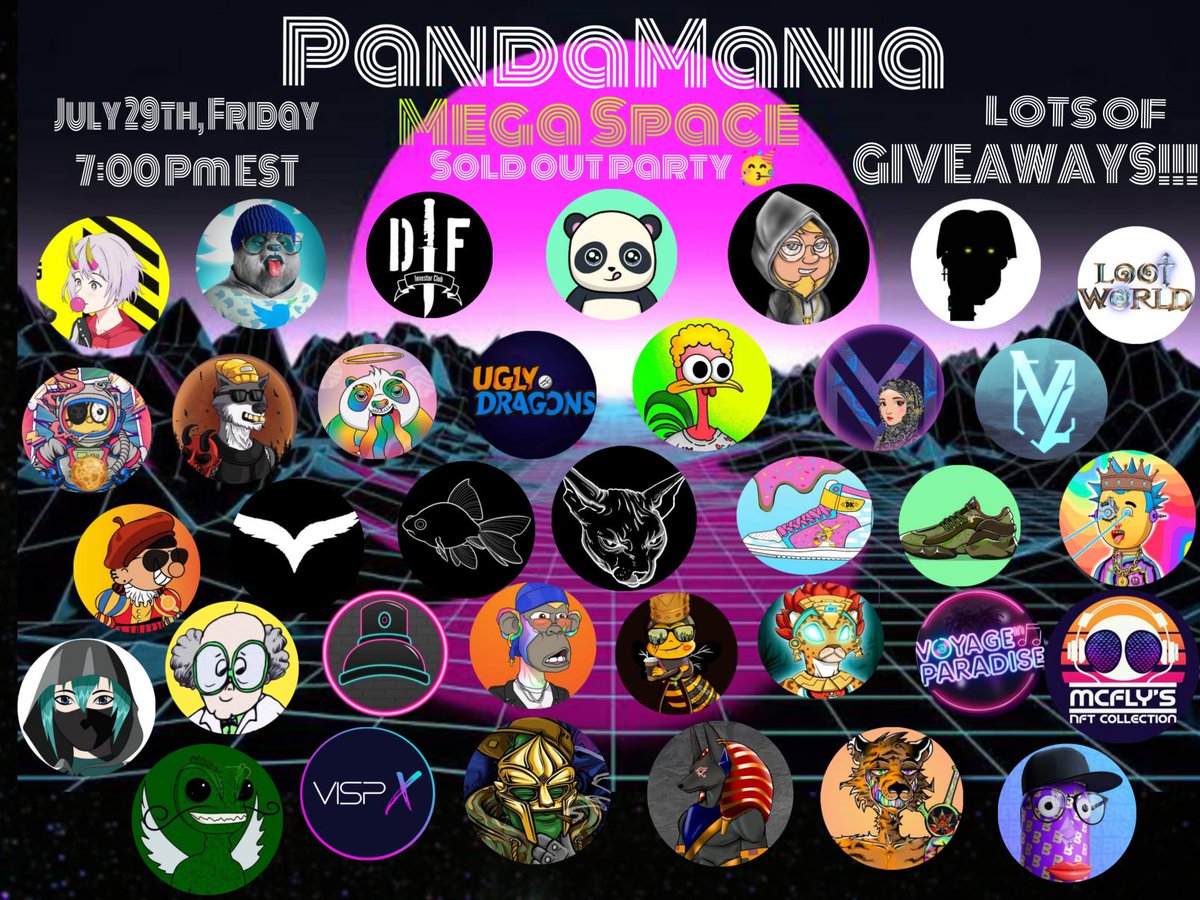 🔥#niftymuslim SPACE PARTY🔥

🚨 #NFTGiveaway 🚨 #NFTCommunity 🚨

Want to win #Whitelist Mint Spots!? 🎉 (will draw this every hour. during SPACE)

1. FOLLOW <a href="/NiftyMuslim/">🍃NiftyMuslim🍃 🅼🅸🅽🆃🅸🅽🅶·.★·.·´🎀</a> <a href="/PandaMania_NFT/">PandaMania</a>

2. ❤️, RT + TAG 3

3. BE IN THE SPACE BELOW ⬇️
x.com/i/spaces/1YqKD…

We on @ 7:45 PM EST