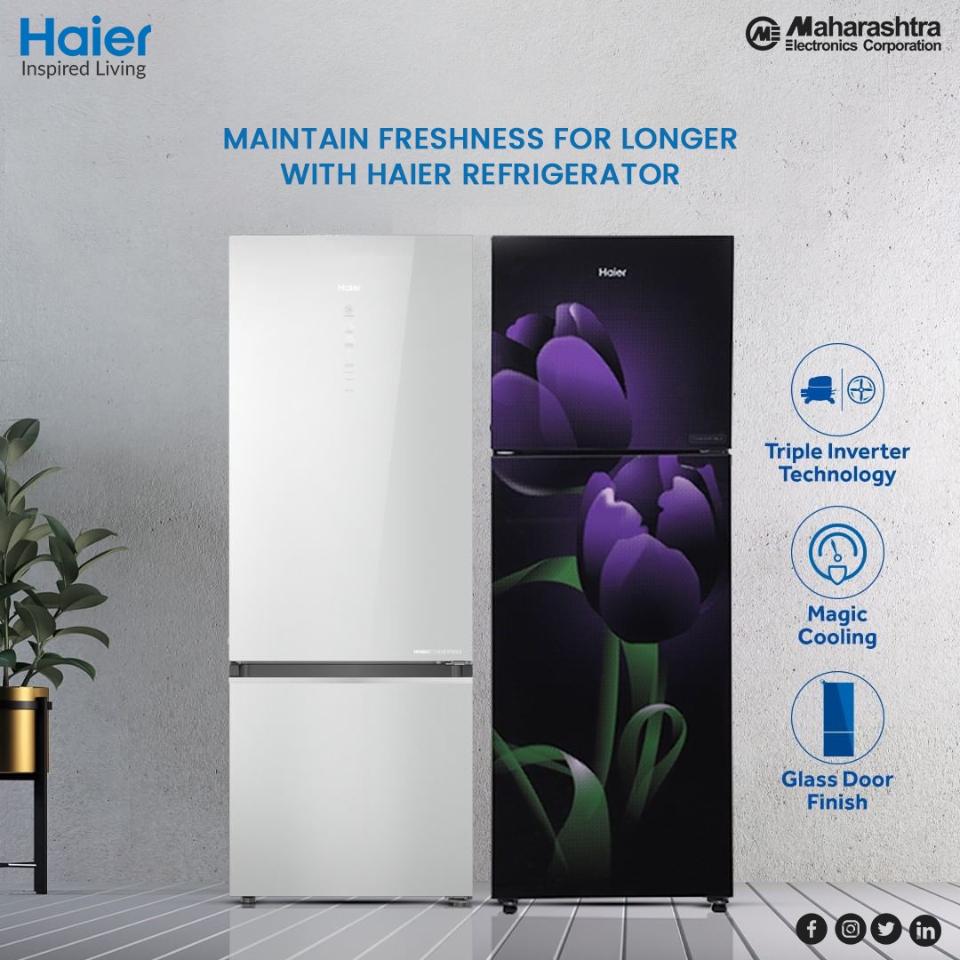 mec_pune's tweet image. Why adjust your needs when you’ve got us? Enjoy varied convertible modes with #Haier Magic Convertible #Refrigerator and regulate its temperature to keep your food fresh at its desired temperature.

📞 8083311311
🌐 mymec.in

#HaierRefrigerators #HaierAppliances