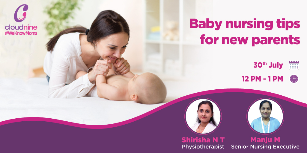 Join our upcoming webinar with Manju M, Senior Nursing Specialist, and Shirisha N T, Physiotherapist on 30th July at 12 PM to learn about baby nursing.

#WeKnowMoms #BabyNursing