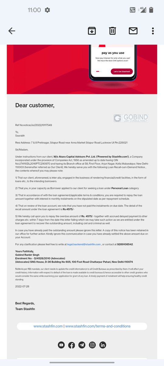 @Stashfin_ why I have to pay 2%per day please give clarification on the same .I have also droped a mail regarding this but still no reply you people are above <a href="/RBI/">ReserveBankOfIndia</a> <a href="/Pravinkks/">Pravin Kalaiselvan</a> <a href="/LCAI_Support/">Loan Consumers Association</a> <a href="/Jantaki_Aawaz/">जनता की आवाज़🕯️</a> <a href="/mid_day/">Mid Day</a> <a href="/aajtak/">AajTak</a> <a href="/ZeeBusiness/">Zee Business</a> <a href="/nikkhhiljethwa/">Nikkhhil Jethwa</a> @