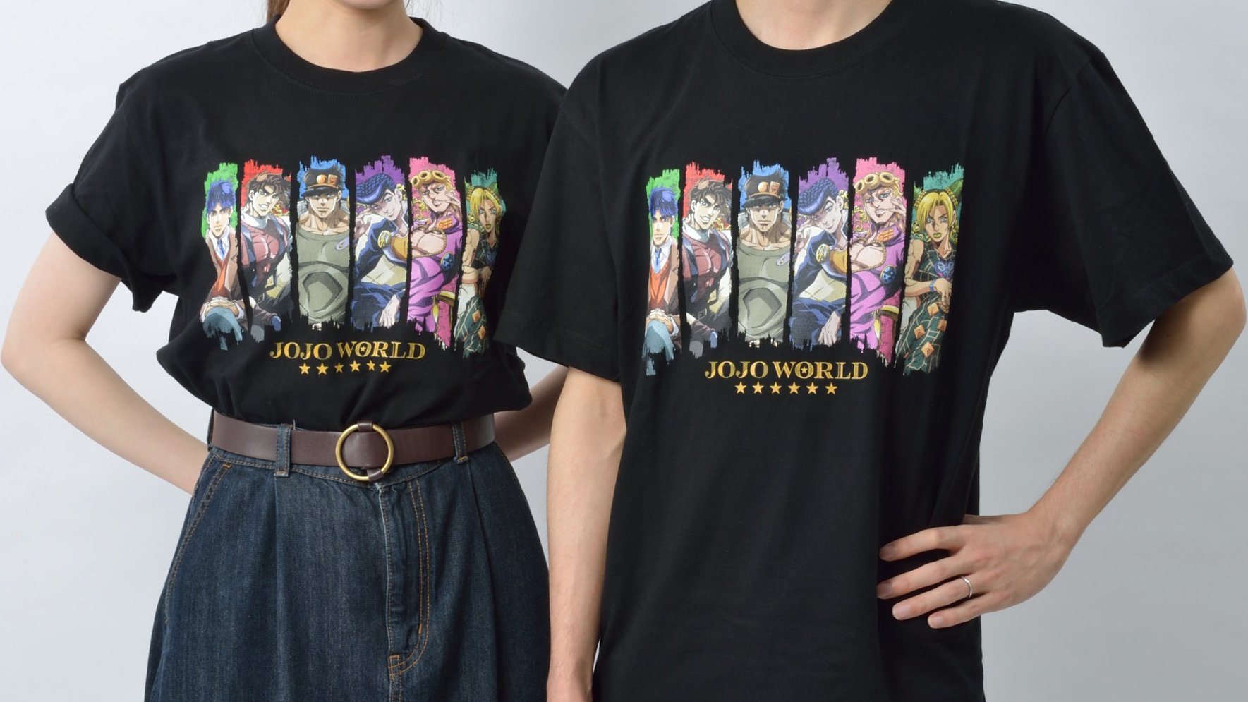 ジョジョ 歴代主人公 Tシャツ JOJO WORLD 2 サイズＬ