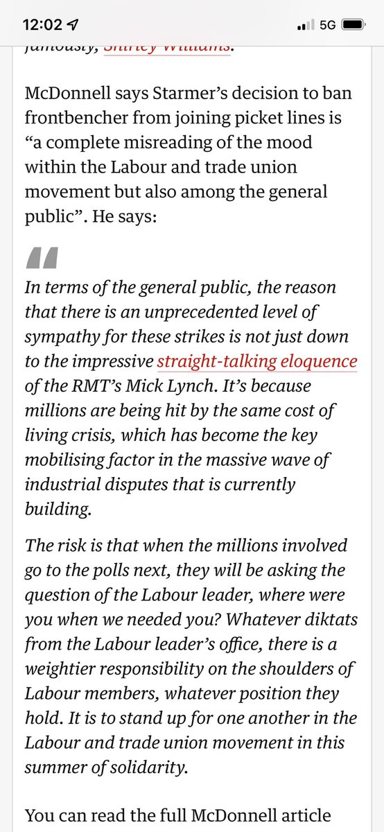 Many MPs appear out of touch with ordinary working people. 
MPs salaries increased 24% in last 10 years whilst public sector workers have endured a 10% real terms cut. 
John McDonnell explains why people are on strike &amp; why Labour should stand with workers theguardian.com/commentisfree/…