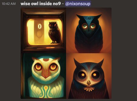 ninelivestabs's tweet photo. intrigued by the ai interpretation of wise owl lol https://t.co/VdHRzZq6YJ