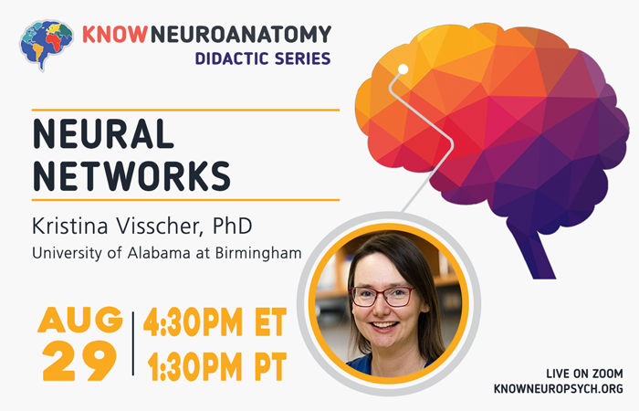 KnowNeuropsych's tweet photo. Last, but certainly not least, in the #KnowAnatomy Volume 2 series is a lecture on neural networks. Join us on August 29 at 4:30pm ET (1:30pm PT). https://t.co/C7KXoNRlpC