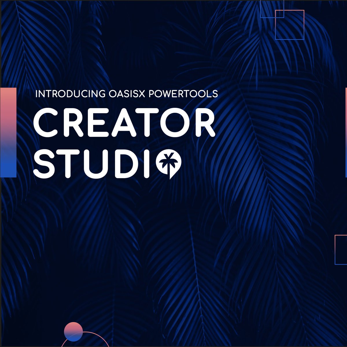 oasisxworld's tweet photo. You are going to love our Creator Studio!🌴✖️ It is a one-stop-shop to create your very own NFT project 👀

Stay tuned for more! 😏

#nftdrops #nftcommunity #oasisx https://t.co/7krQrHxGgc
