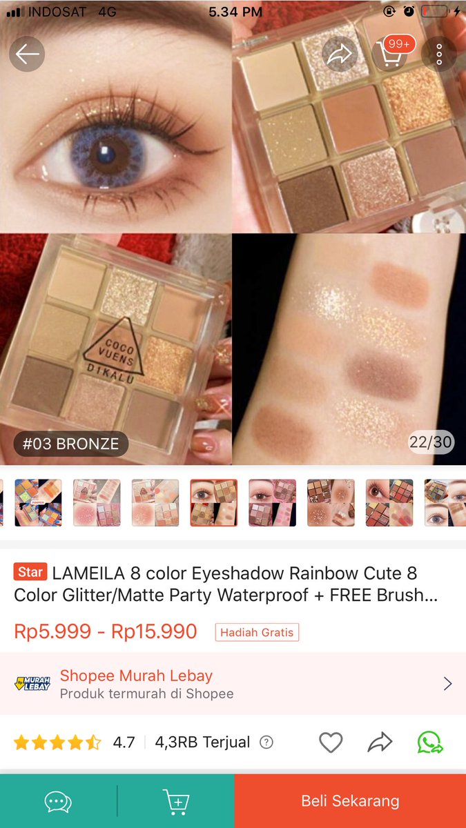 AllAboutSh0p's tweet photo. Eyeshadow 5rban 
Beli di sini👉 https://t.co/ltvTJh576c

Yura Yunita #DITA #HARUTO Kelas 8 Kopda Muslimin https://t.co/95SJnlJ0T6
